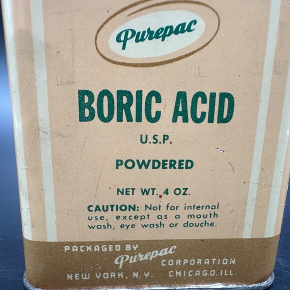 Vintage Tin Bathroom Vanity Decor 1950s Mid Century Metal Unique Kitschy Medical - Picture 8 of 11